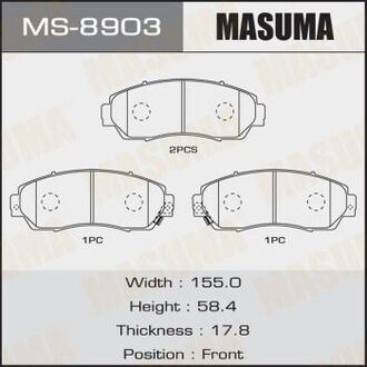 MS-8903 MASUMA КОЛОДКИ C14060, C14059 SP2115 CR-V RE3.RE4 front (1 8)