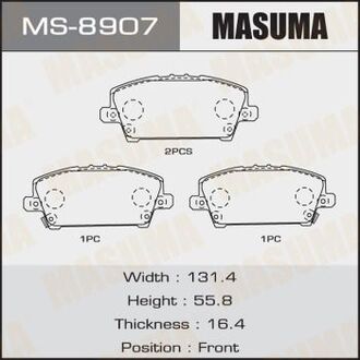 MS-8907 MASUMA КОЛОДКИ C14051 CIVIC CIVIC HYBRID front (1 12)