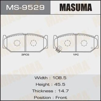 MS9529 MASUMA Колодка тормозная (MS9529) MASUMA