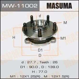 MW11002 MASUMA Ступичный узел MASUMA front COROLLA/ NDE180, NRE180