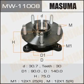 MW11008 MASUMA Ступичный узел MASUMA front CROWN/ GRS201 RH