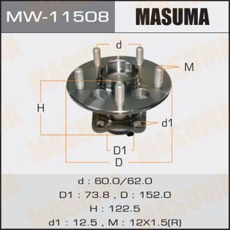 MW-11508 MASUMA ПОДШИПНИКИ rear COROLLA NRE150L