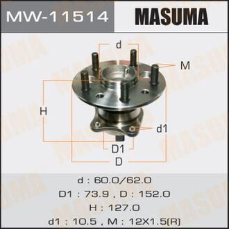 MW-11514 MASUMA ПОДШИПНИКИ rear CAMRY MCV30, ACV30 RH
