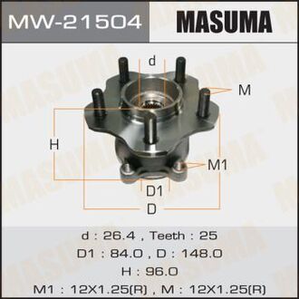 MW21504 MASUMA MW21504 Ступичный узел MASUMA rear X-TRAIL, T31 MASUMA