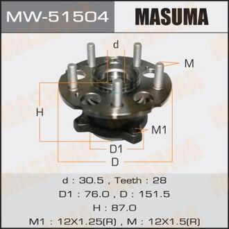 MW-51504 MASUMA ПОДШИПНИКИ Ступичный узел Honda CR-V, RE4