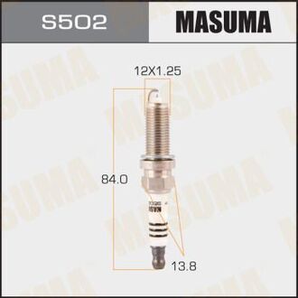 S502IP MASUMA Свеча зажигания IRIDIUM+PLATINUM (SC20HR11) (ILKAR7B11) (S502IP) MASUMA
