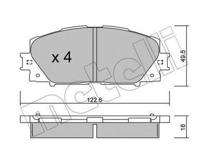 22-0745-0 Metelli Комплект гальмівних колодок