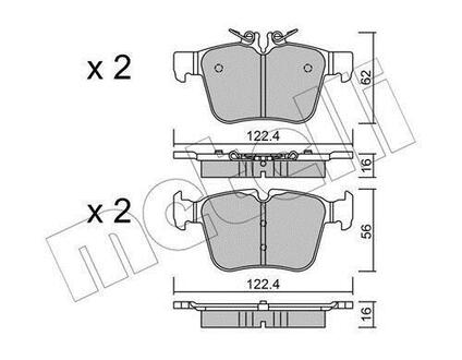 22-1020-0 Metelli Комплект гальмівних колодок