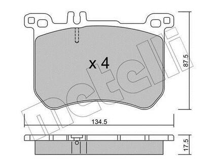 22-1021-0 Metelli Комплект гальмівних колодок (дискових)
