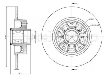 23-1241 Metelli Диск тормозной