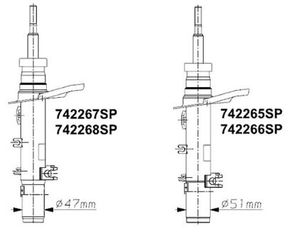 742265SP MONROE MONROE CITROEN Амортизатор передний правый газ. OESpectrum d=51мм C4 CACTUS 14-