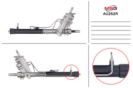 AU252R MSG Рулевая рейка с ГУР восстановленная AUDI A2 2000-2005 1.4D