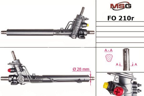 FO210R MSG Рулевая рейка с ГУР восстановленная FORD GALAXY (WGR) 95-00;SEAT ALHAMBRA (7V8, 7V9) 96-00