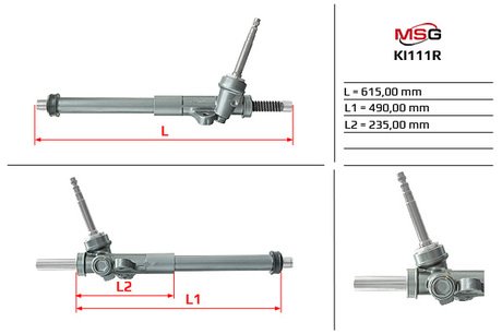 KI111R MSG Рулевая рейка без ГУР восстановленная KIA CARENS 2013-