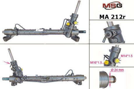 MA212R MSG Рулевая рейка с ГУР восстановленная MAZDA 3 2003-2008,MAZDA 5 2005-