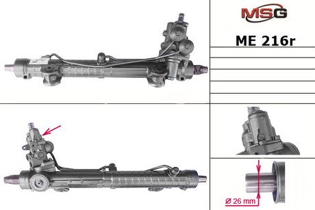 ME216R MSG Рулевая рейка с ГУР восстановленная MERCEDES C W 203 4*4 2000-2007