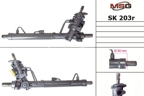 SK 203R MSG Кермова рейка с Г/П(Реставрація) Skoda Fabia 00-/VW Polo 04-09