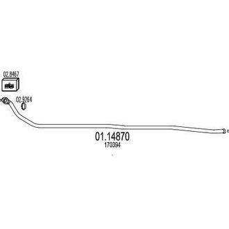 0114870 MTS Труба вихлопного газу
