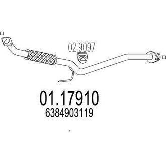 0117910 MTS Труба вихлопного газу