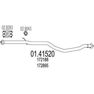 0141520 MTS Труба вихлопного газу