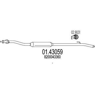 0143059 MTS Труба вихлопного газу