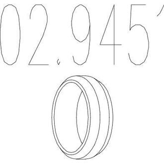 02.9451 MTS Монтажное кольцо выхлопной системы ( D(внутр.) - 55,6 мм; D(наружн.) - 69,5 мм; Высота - 12,8 мм)