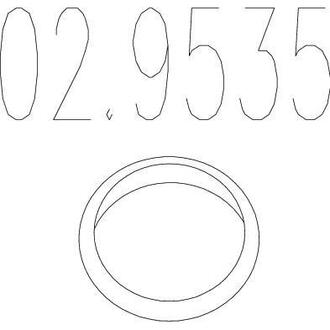 02.9535 MTS Монтажное кольцо выхлопной системы ( D(внутр.) - 57,6 мм; D(наружн.) - 68,5 мм; Высота - 12 мм)