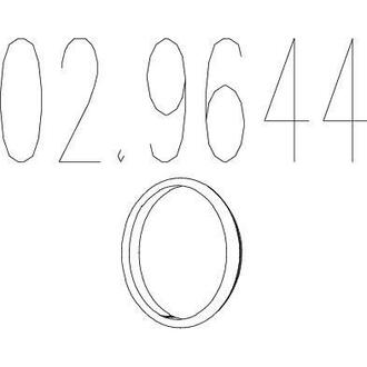 02.9644 MTS Монтажное кольцо выхлопной системы (металическое) (D (внутр) - 53,6мм;D (наружн) - 61мм; Высота-4мм)