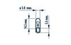 Лампа щитка приборов бесцокольная 12V/2.3W W2X4.6D 17073