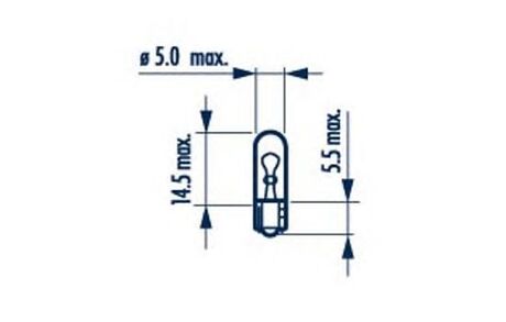 17073 NARVA Лампа щитка приборов бесцокольная 12V/2.3W W2X4.6D