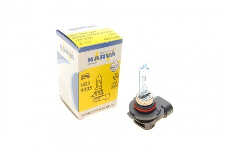 486163000 NARVA Лампа HB3 9005 Range Power Blue+ 12V 65W