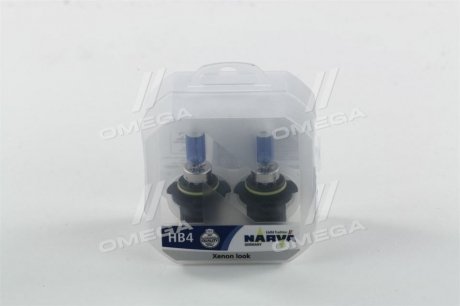 48626S2 NARVA Лампа накаливания twin set hb4 12v 55w range power white (пр-во narva)