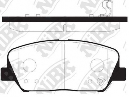 PN11001 NiBK Колодки тормозные дискові