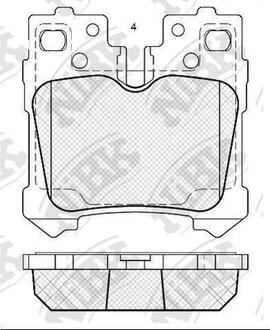 PN1844 NiBK Колодки задние LS460