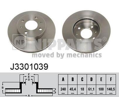 J3301039 NIPPARTS Тормозной диск