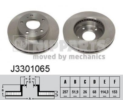 J3301065 NIPPARTS Тормозной диск