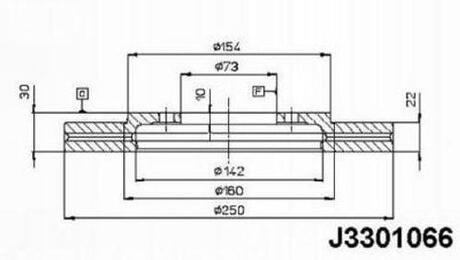 J3301066 NIPPARTS Тормозной диск