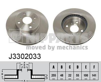 J3302033 NIPPARTS Тормозной диск