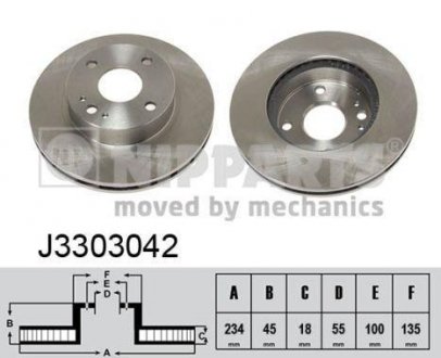 J3303042 NIPPARTS Тормозной диск