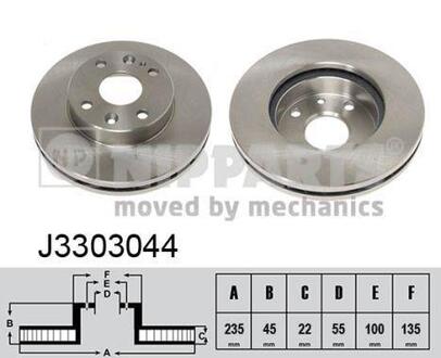 J3303044 NIPPARTS Тормозной диск