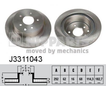 J3311043 NIPPARTS Тормозной диск