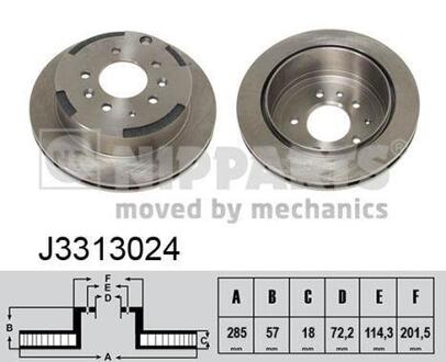 J3313024 NIPPARTS Тормозной диск