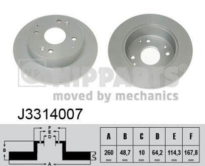 J3314007 NIPPARTS Тормозной диск