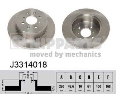 J3314018 NIPPARTS Тормозной диск