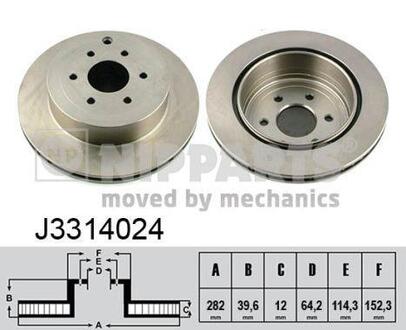 J3314024 NIPPARTS Тормозной диск