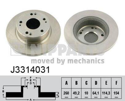 J3314031 NIPPARTS Тормозной диск