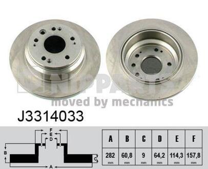 J3314033 NIPPARTS Тормозной диск