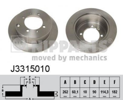 J3315010 NIPPARTS Гальмiвний диск