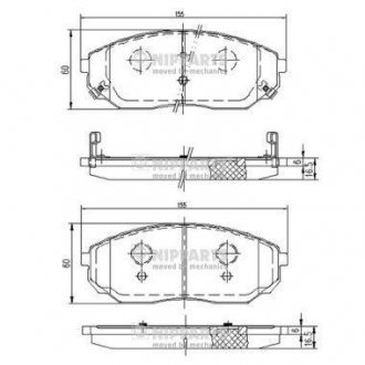 J3600318 NIPPARTS Гальмiвнi колодки дискові