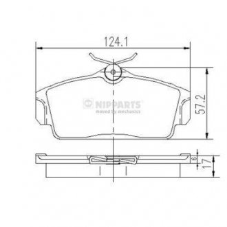 J3601068 NIPPARTS Тормозные колодки, дискове гальмо (набір)